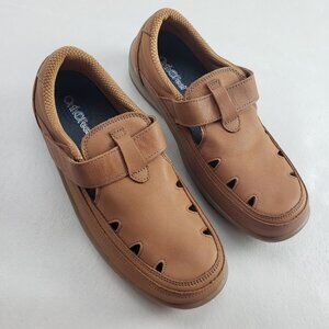 Orthofeet Savannah T Strap Shoe Womens 9.5 EE Brown Leather Orthopedic Diabetic